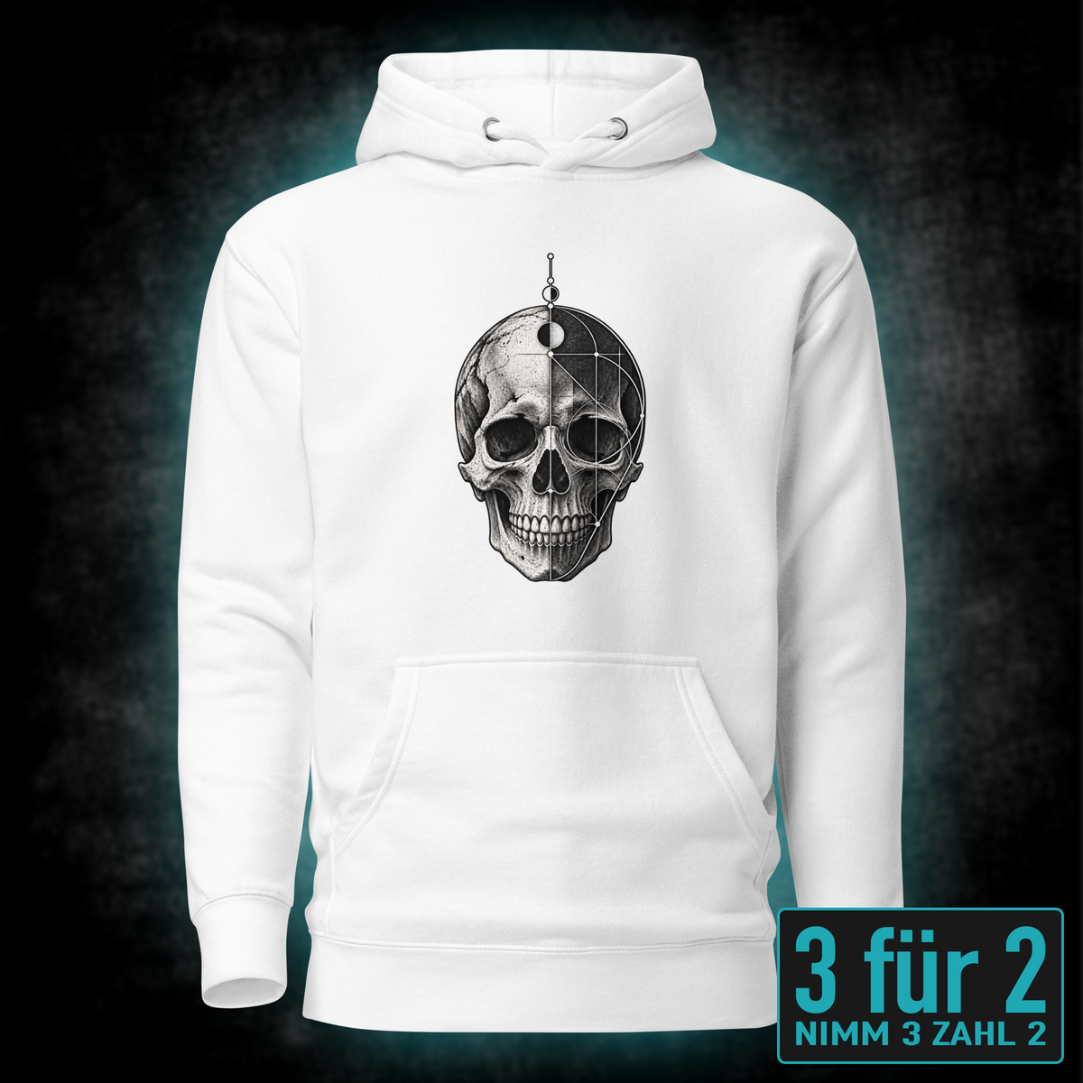 Geometric Skull, Unisex Hoodie