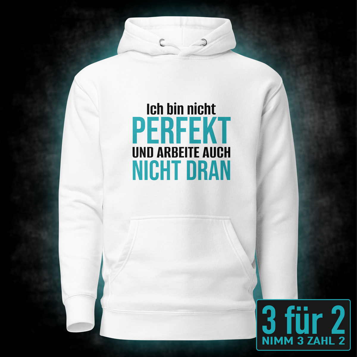 Ich bin nicht perfekt, Unisex Hoodie