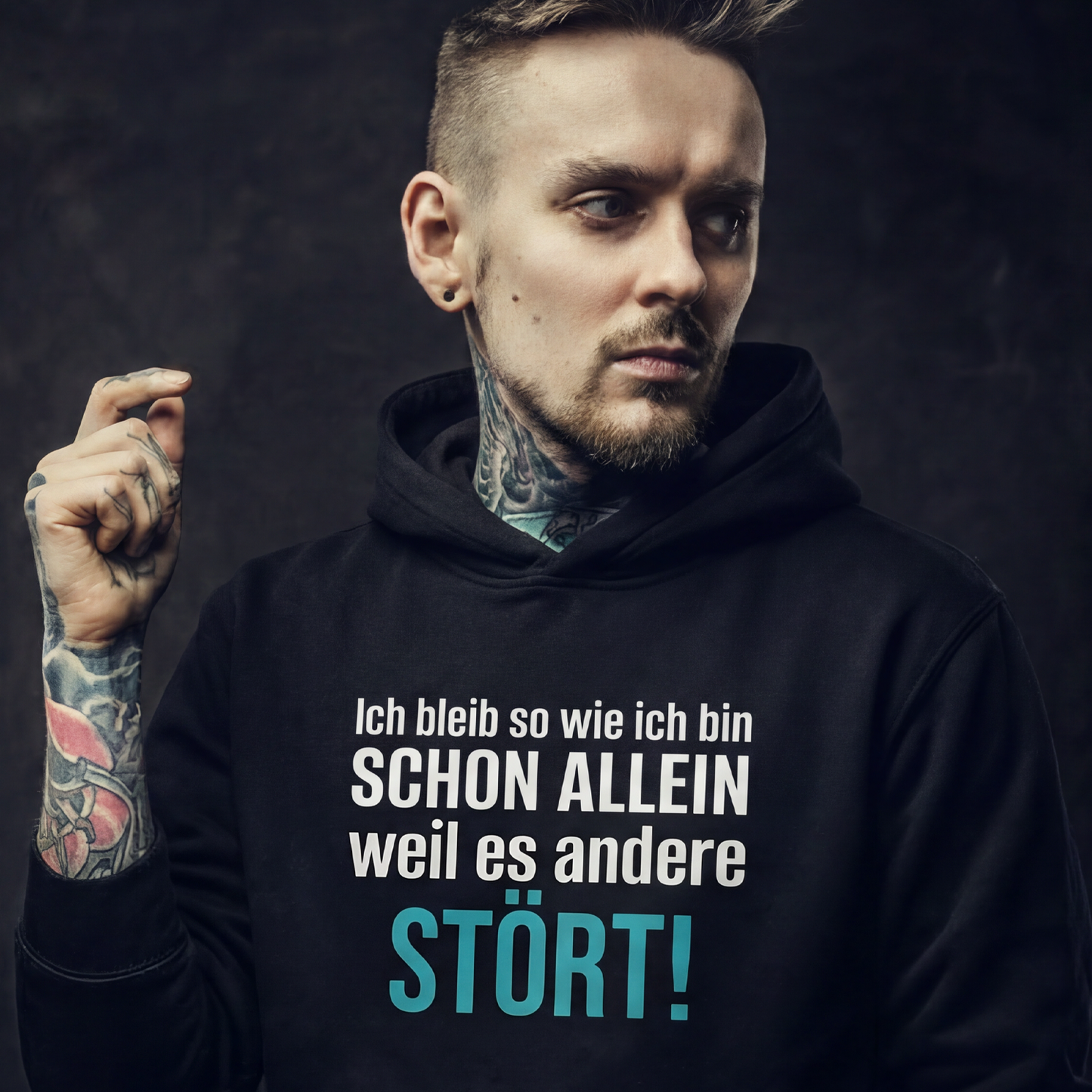 Ich bleib so wie ich bin, Unisex Hoodie