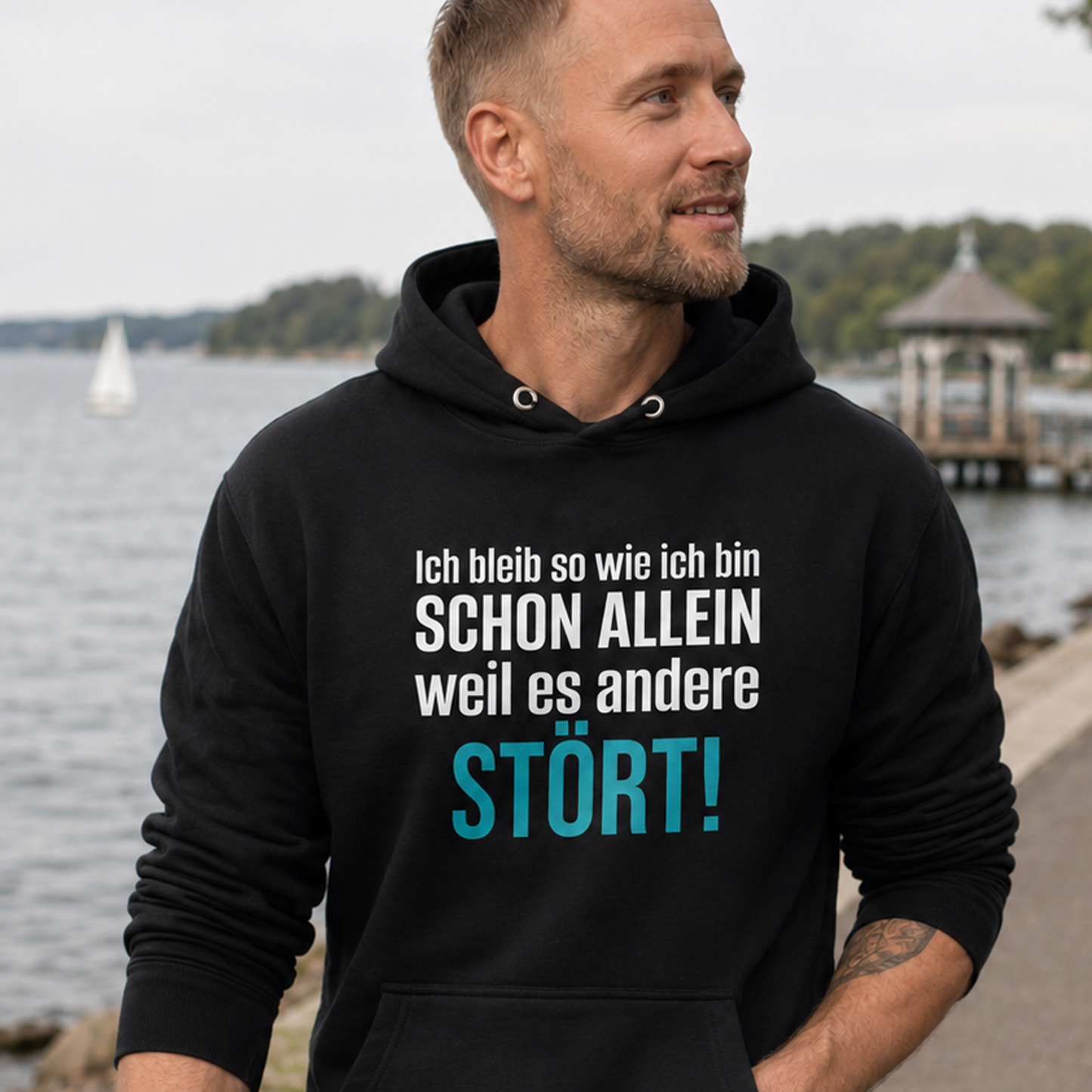 Ich bleib so wie ich bin, Unisex Hoodie