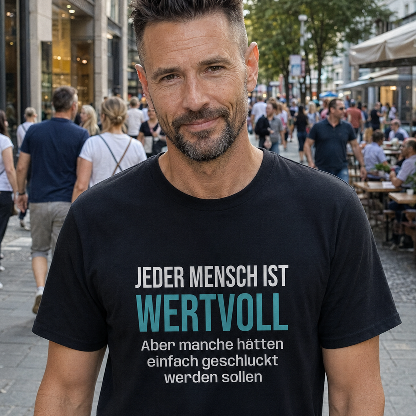 Jeder Mensch ist wertvoll, Unisex T-Shirt