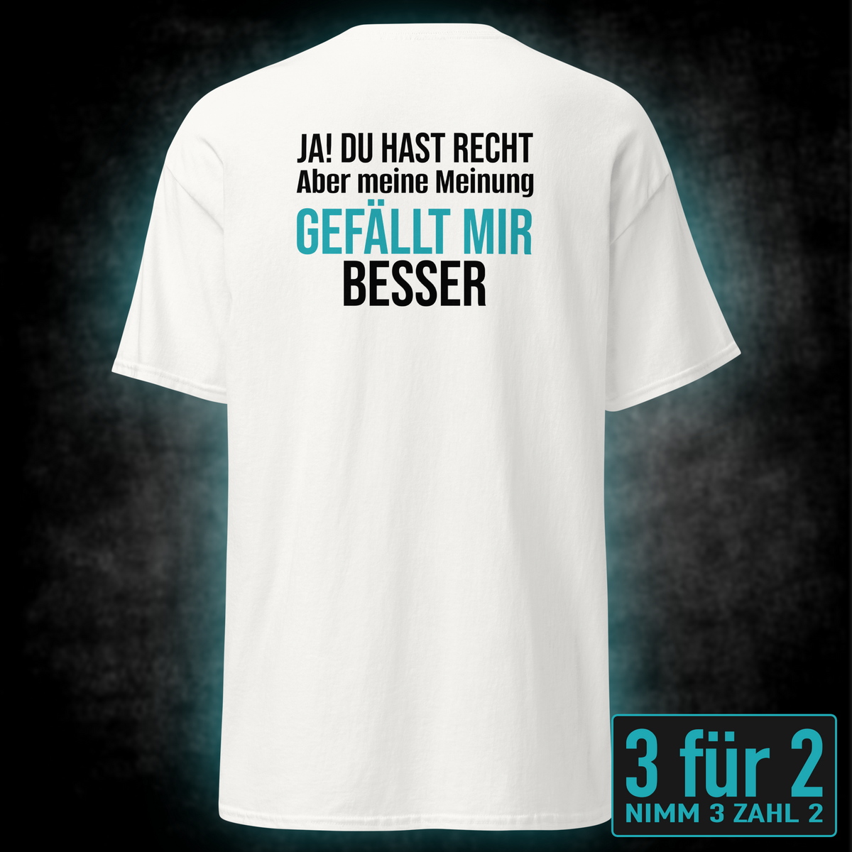 Meine Meinung, Unisex T-Shirt Rücken