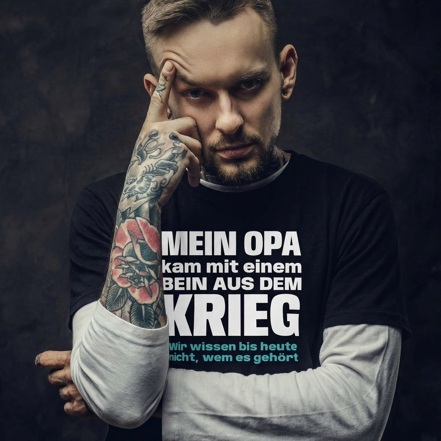 Opa mit einem Bein, Unisex T-Shirt
