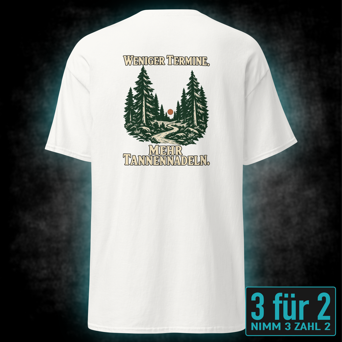 Weniger Termine, Unisex T-Shirt Rücken