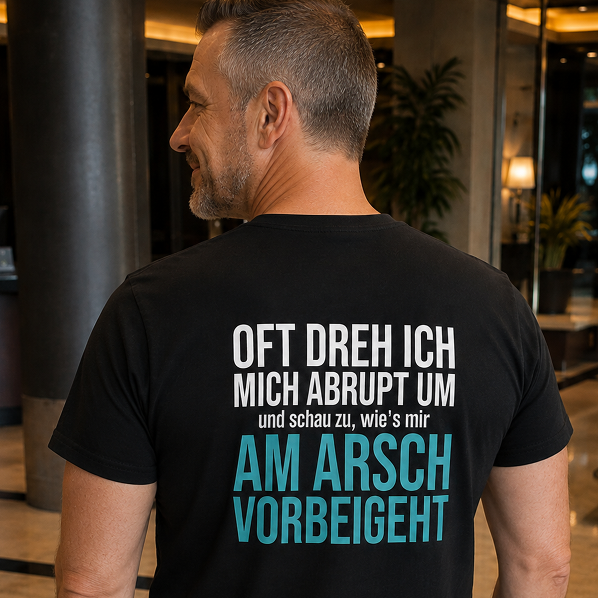Am Arsch vorbei, Unisex T-Shirt Rücken