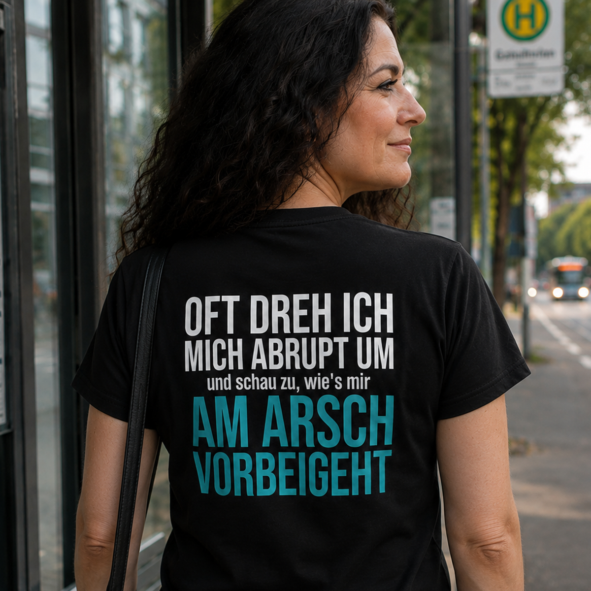 Am Arsch vorbei, Unisex T-Shirt Rücken