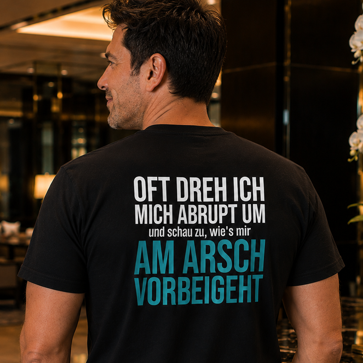 Am Arsch vorbei, Unisex T-Shirt Rücken