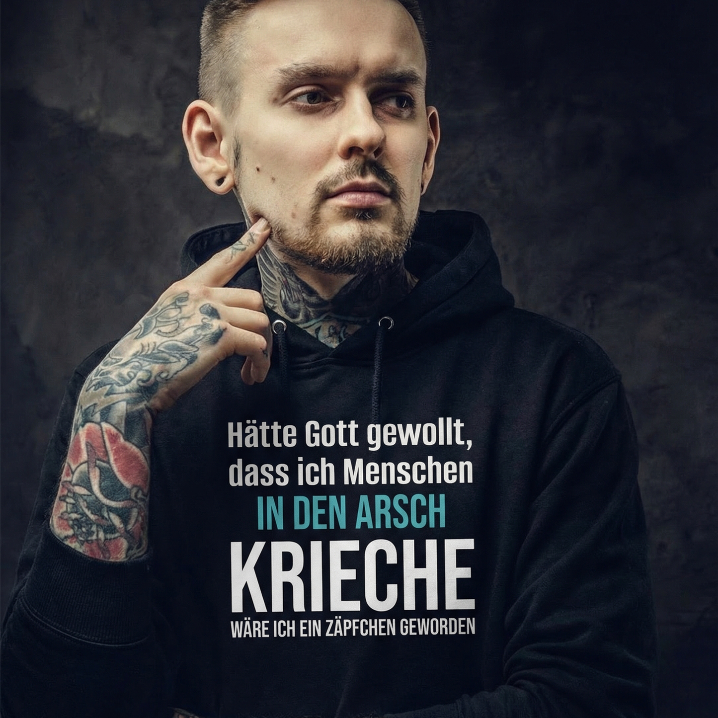 Arsch kriechen, Unisex Hoodie