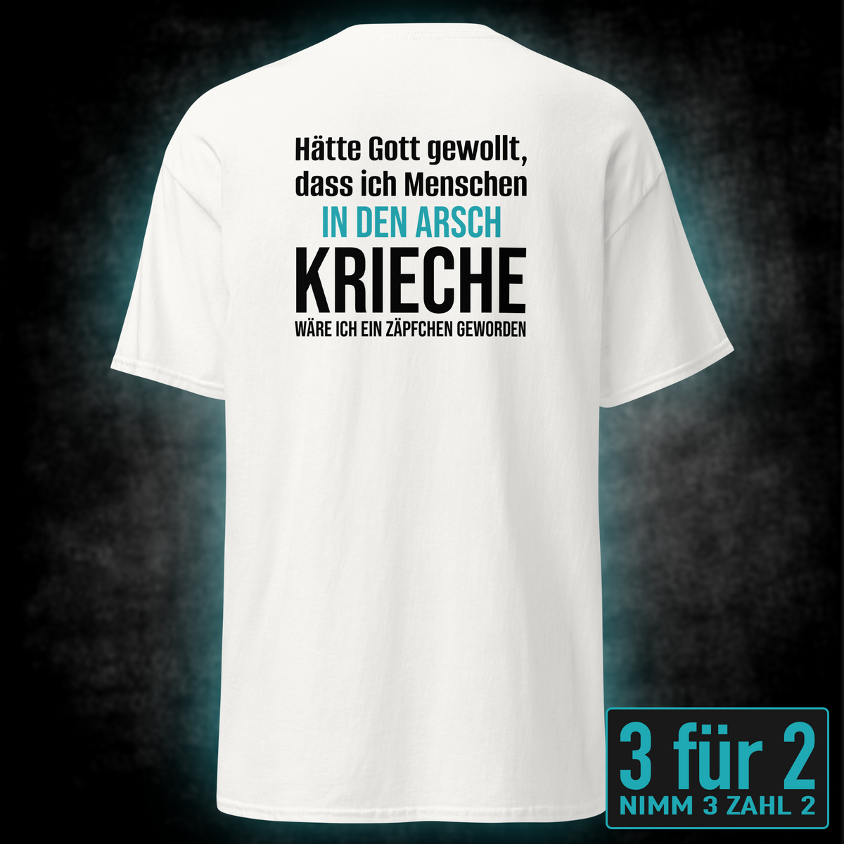 Arsch kriechen, Unisex T-Shirt Rücken