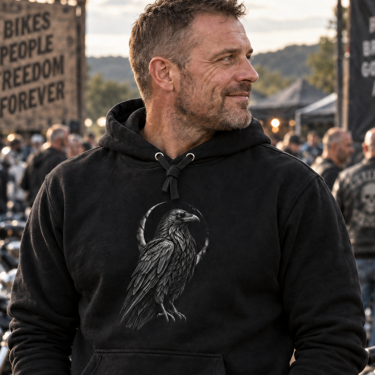 Black Raven, Unisex Hoodie