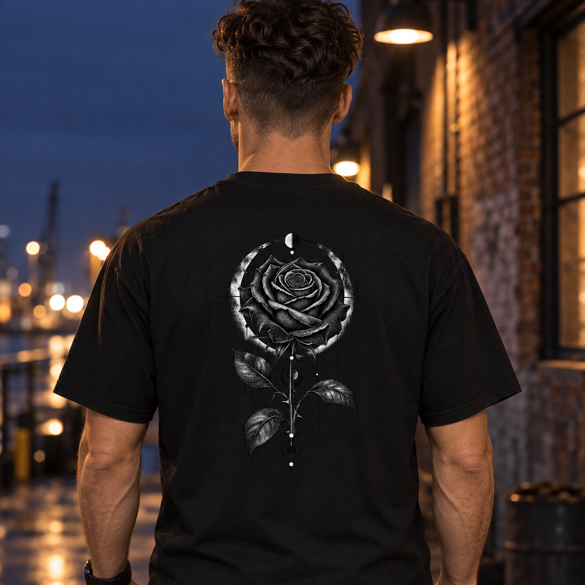 Dark Rose, Unisex T-Shirt Rücken