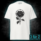 T-Shirt "Dark Rose" mit Motiv, schwarz, Vorderansicht – SEELENSCHWARZ