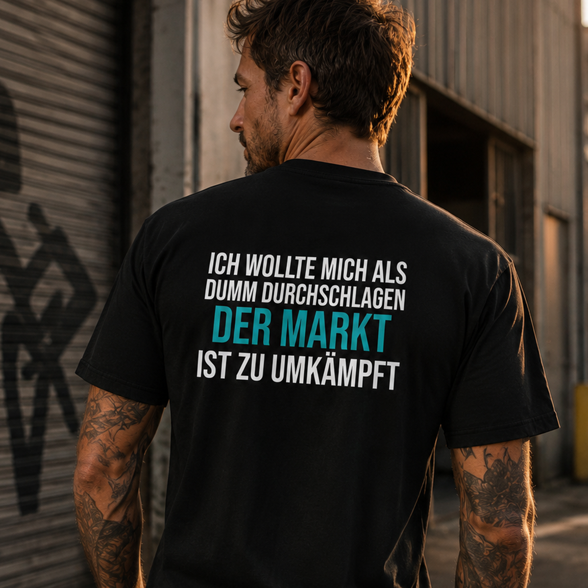 Der Markt ist zu umkämpft, Unisex T-Shirt Rücken