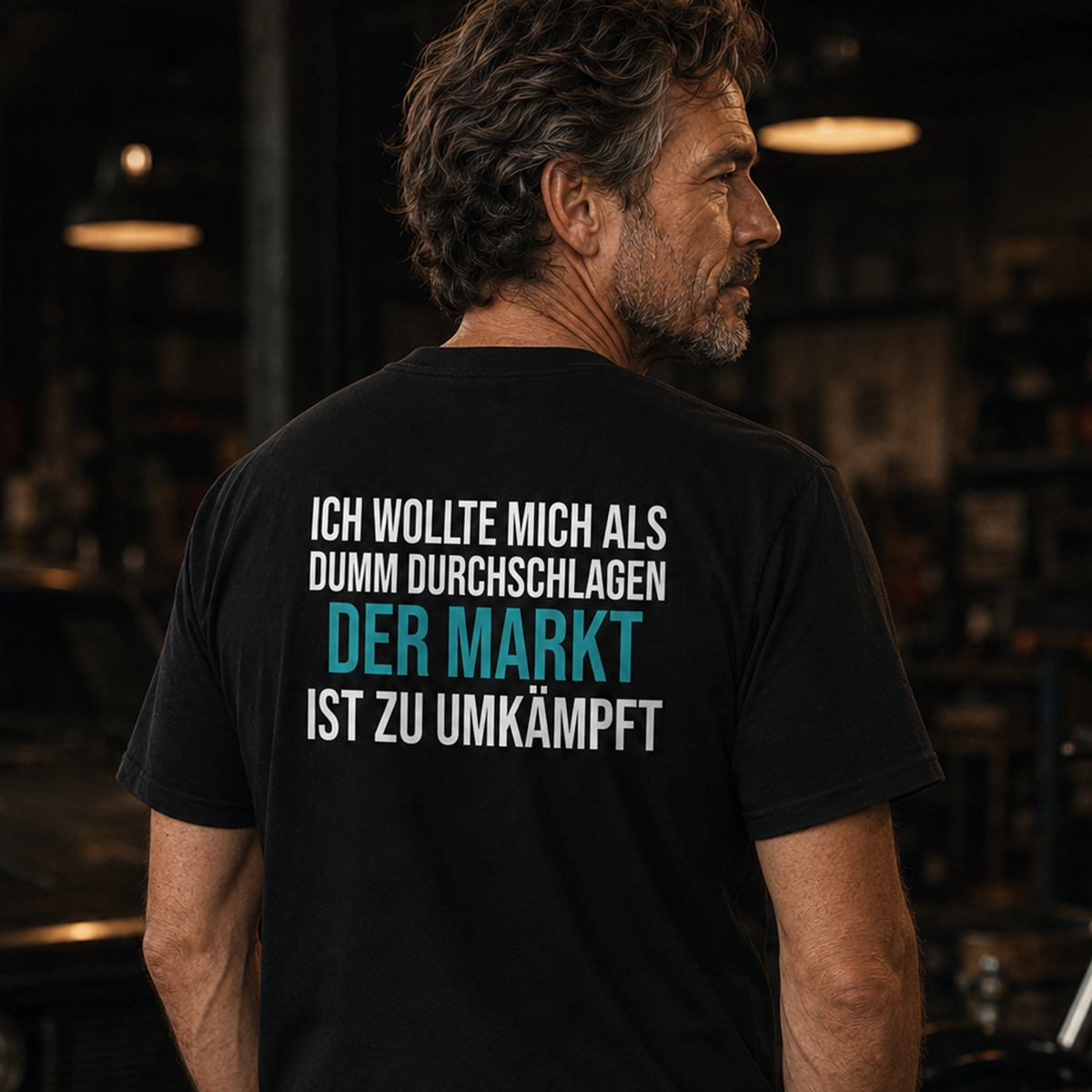 Der Markt ist zu umkämpft, Unisex T-Shirt Rücken
