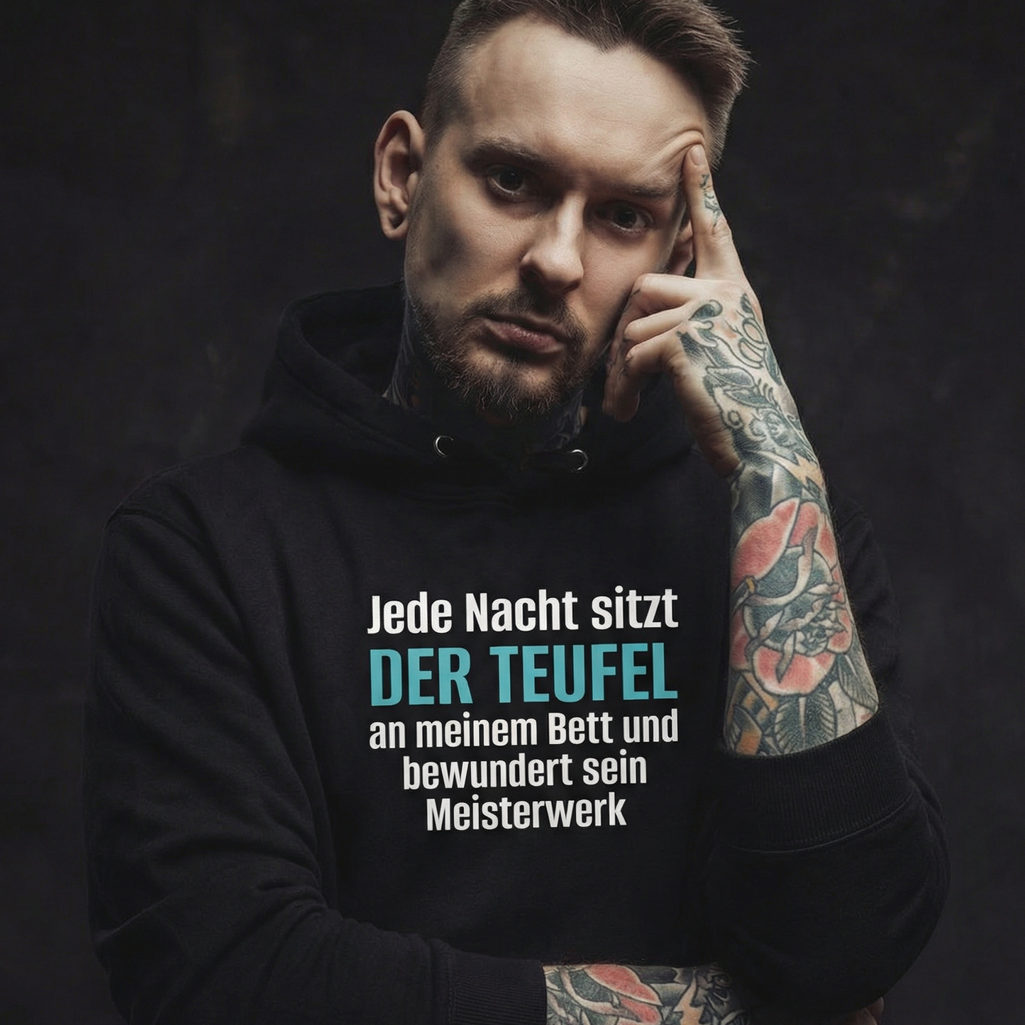 Der Teufel am Bett, Unisex Hoodie