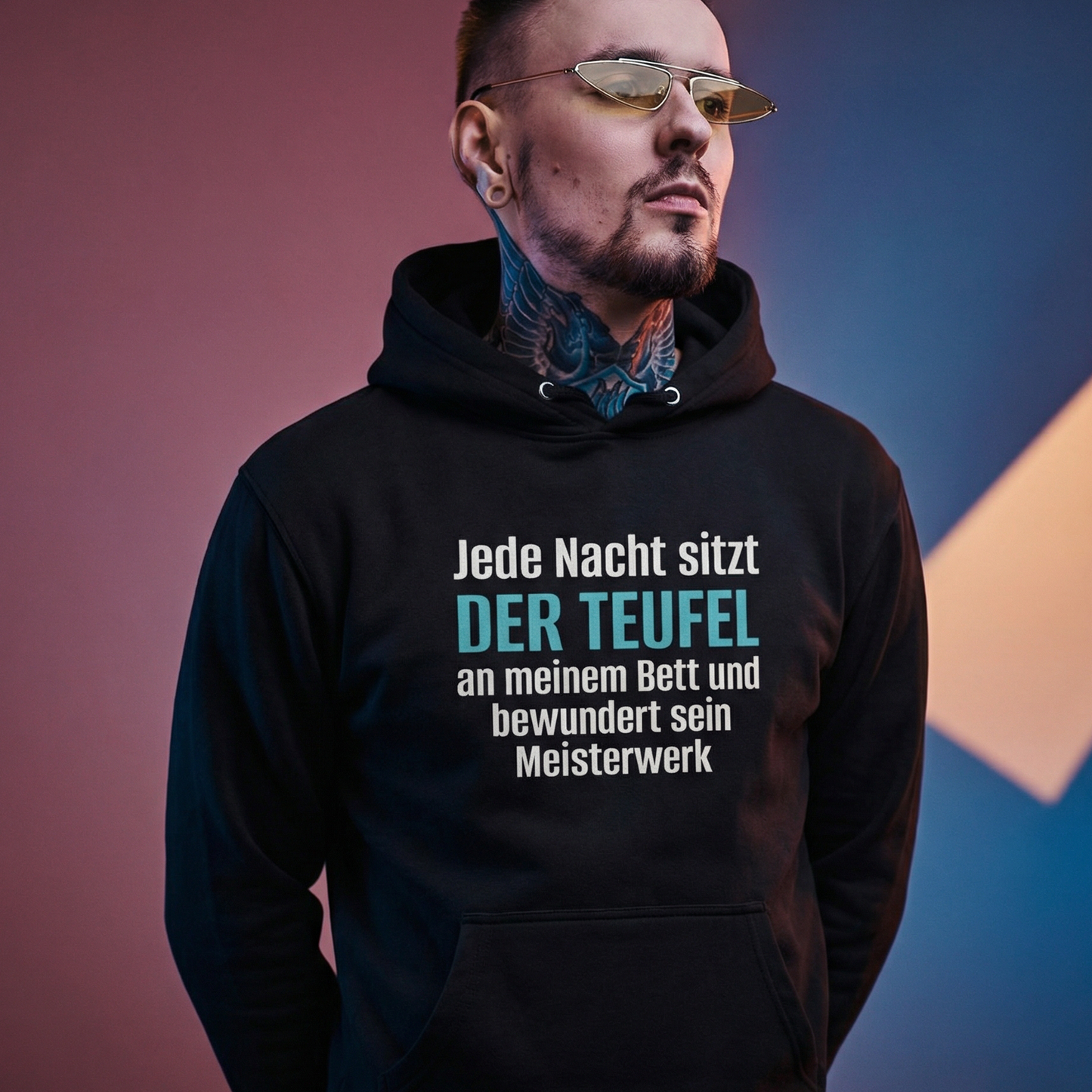 Der Teufel am Bett, Unisex Hoodie
