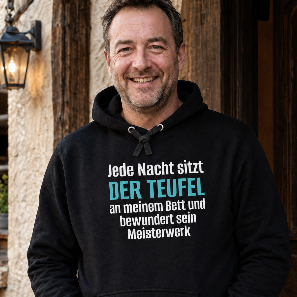Der Teufel am Bett, Unisex Hoodie