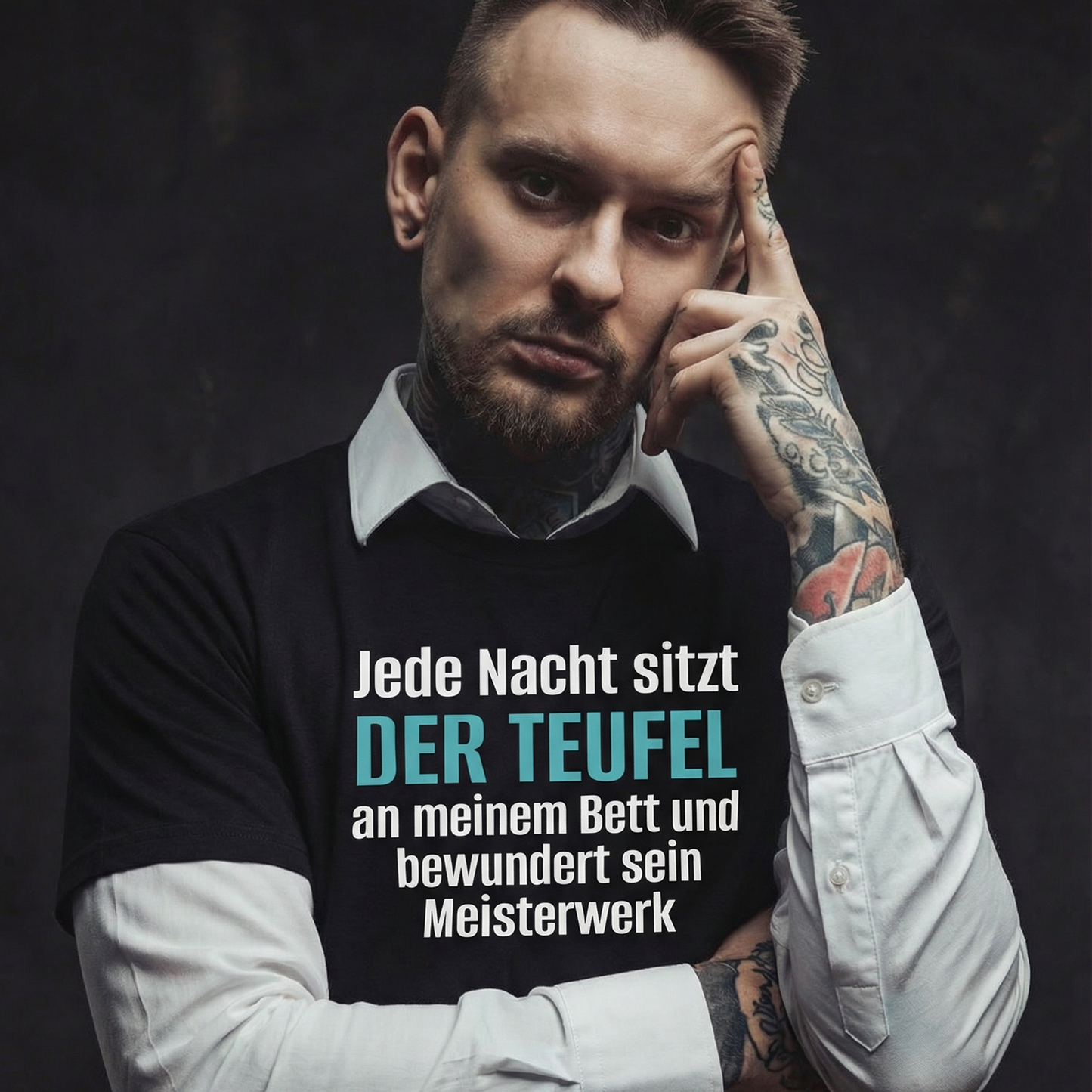 Der Teufel am Bett, Unisex T-Shirt
