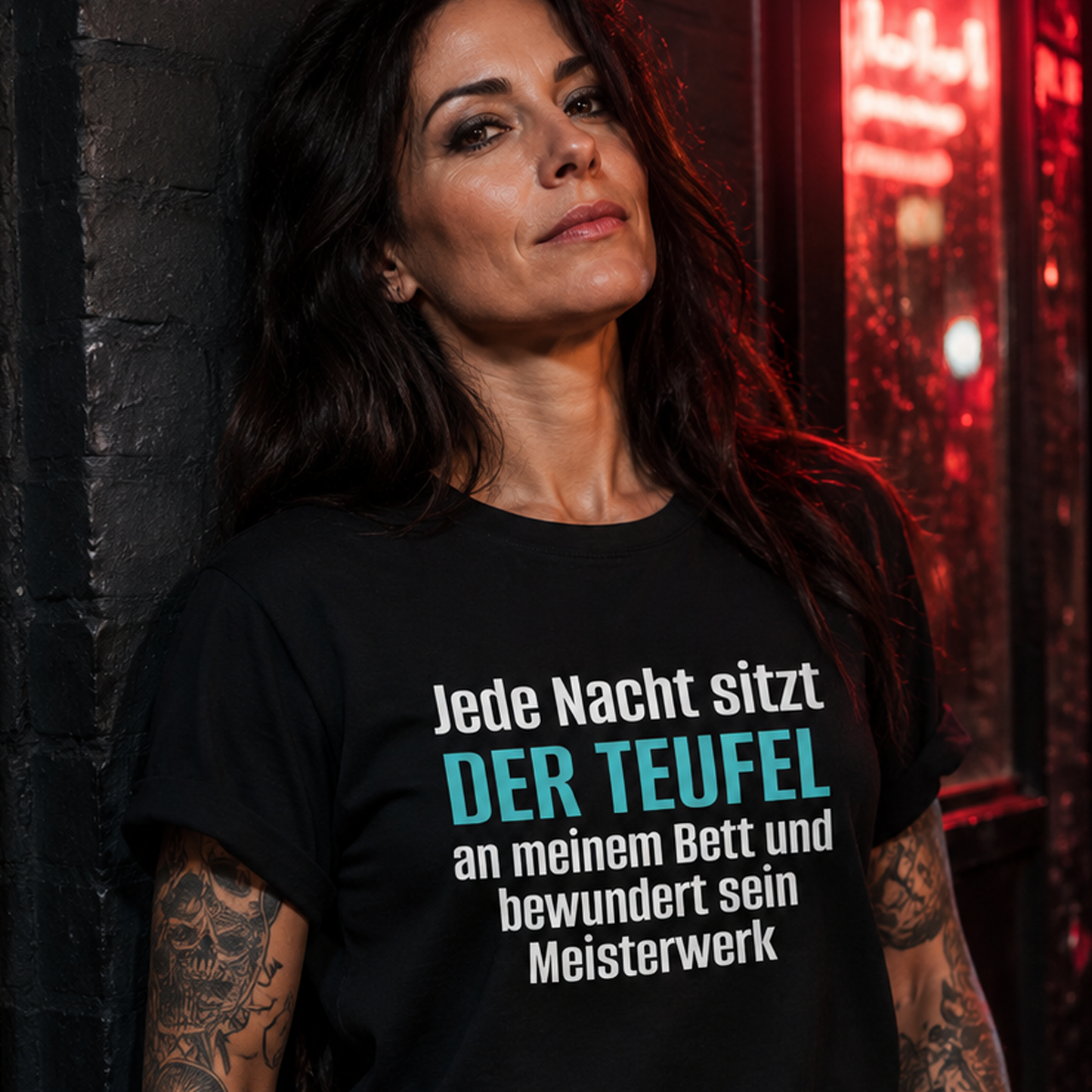Der Teufel am Bett, Unisex T-Shirt