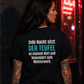 Der Teufel am Bett, Unisex T-Shirt Rücken