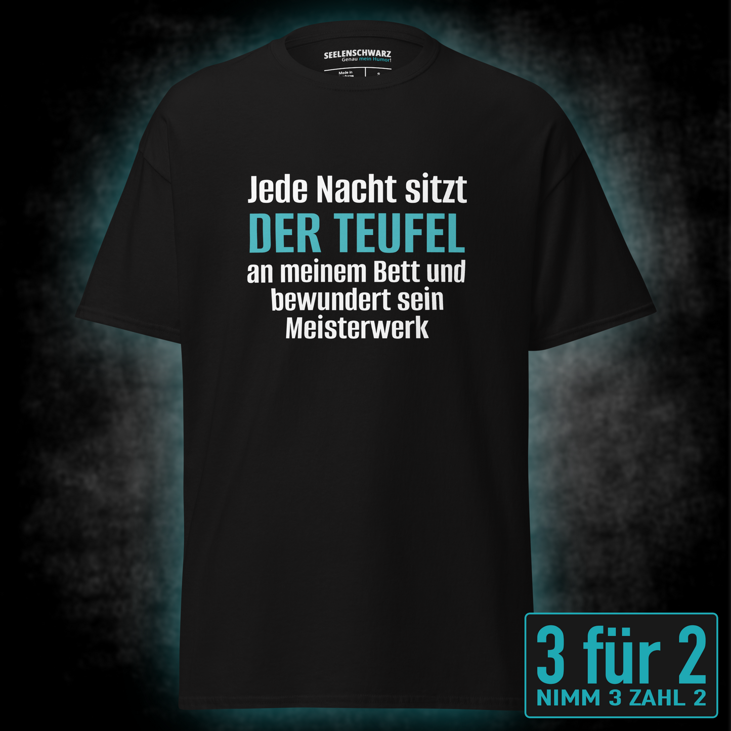 Der Teufel am Bett, Unisex T-Shirt