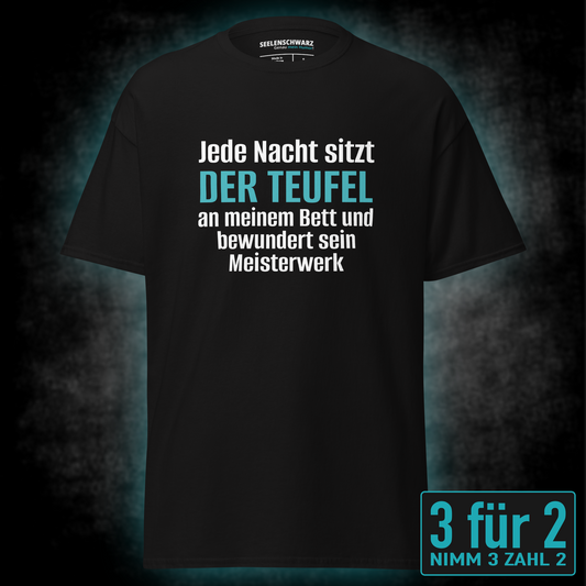 Der Teufel am Bett, Unisex T-Shirt