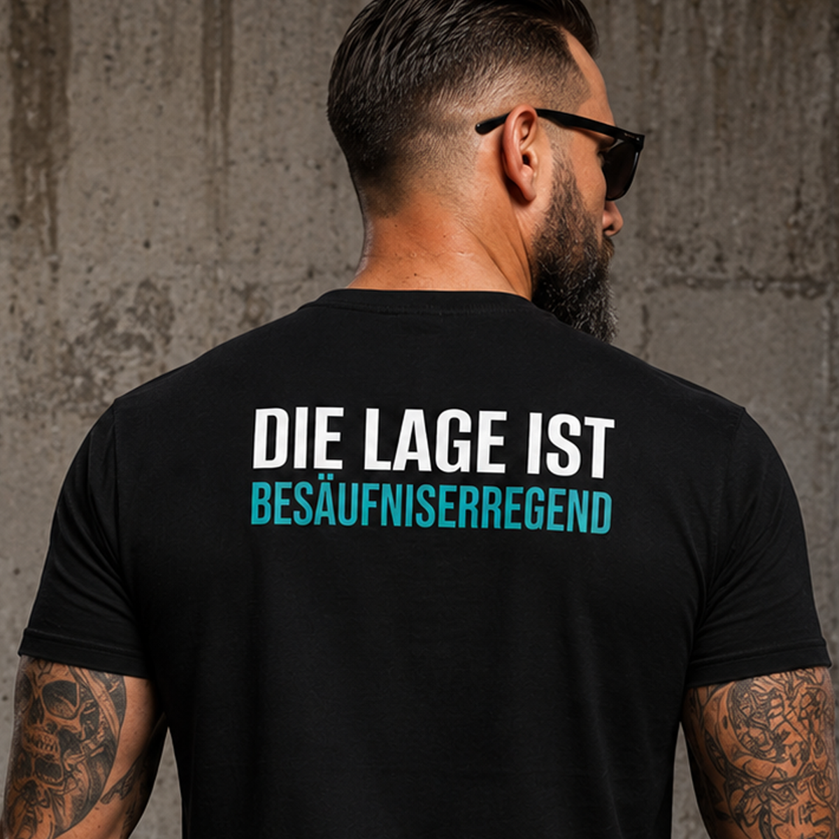 Besäufniserregend, Unisex T-Shirt Rücken