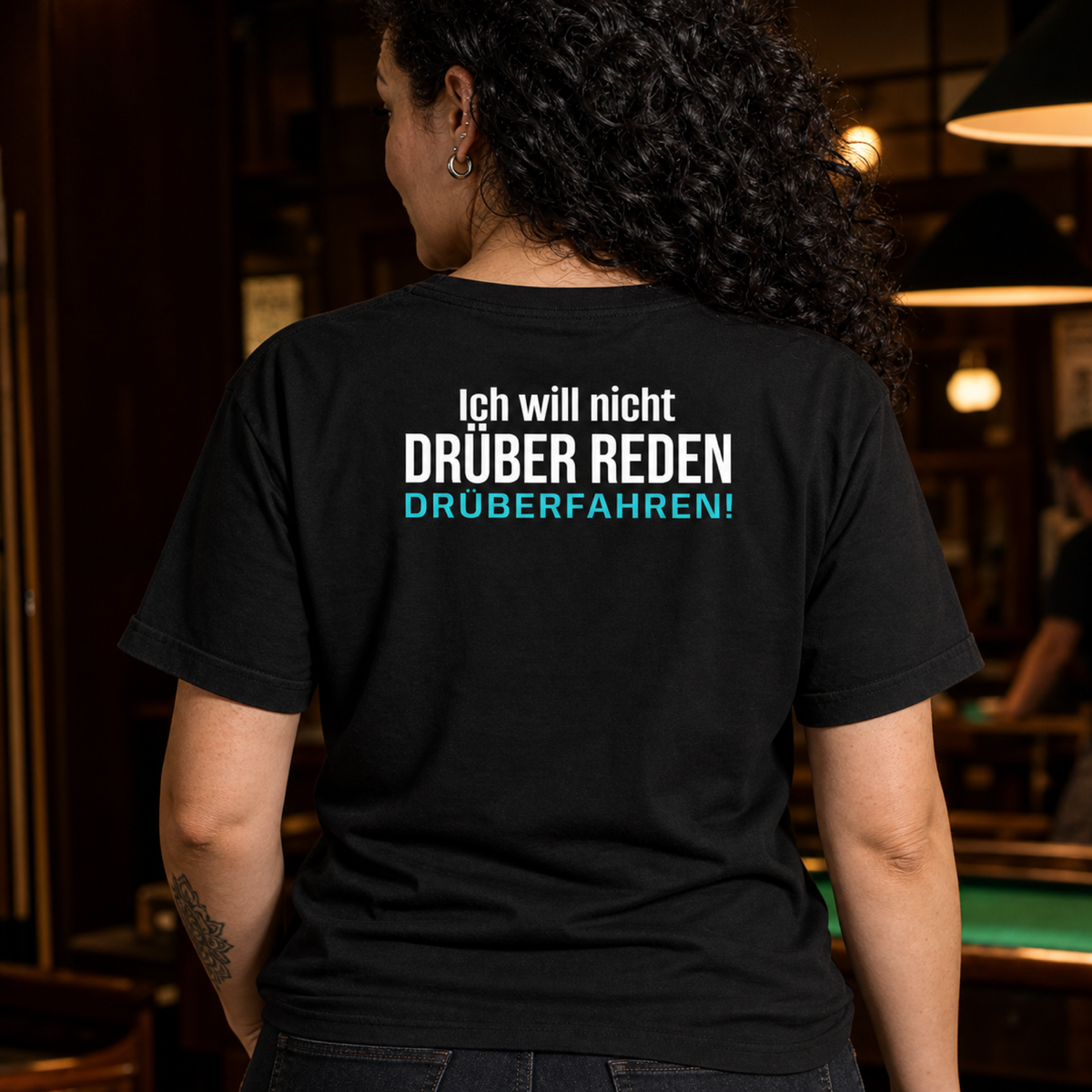 Drüber reden, Unisex T-Shirt Rücken