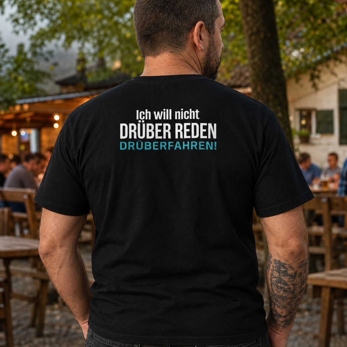 Drüber reden, Unisex T-Shirt Rücken