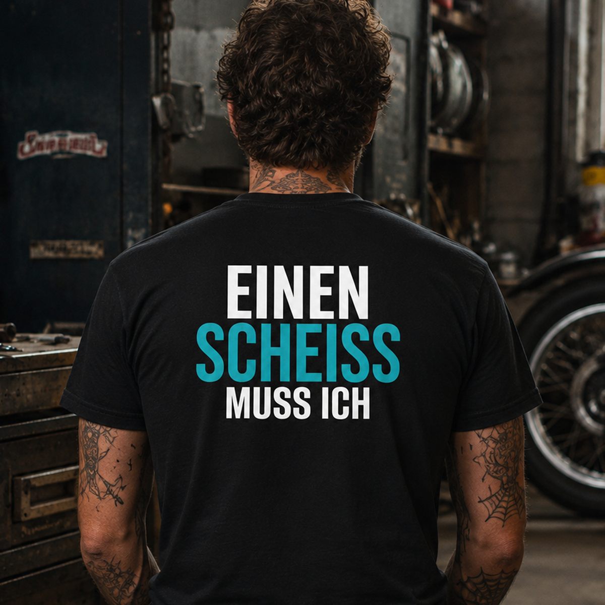 Einen Scheiss muss ich, Unisex T-Shirt Rücken