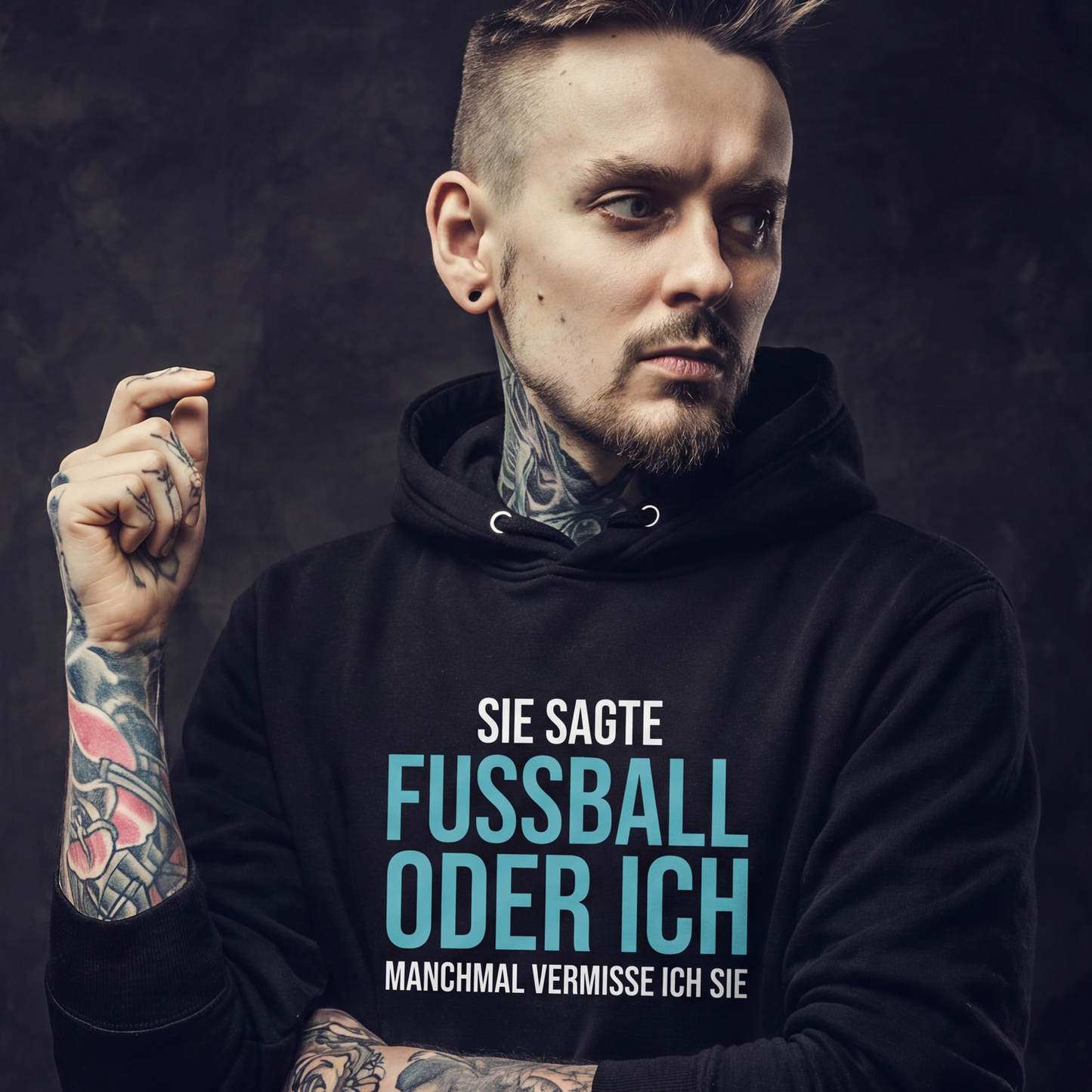 Fussball oder ich, Unisex Hoodie