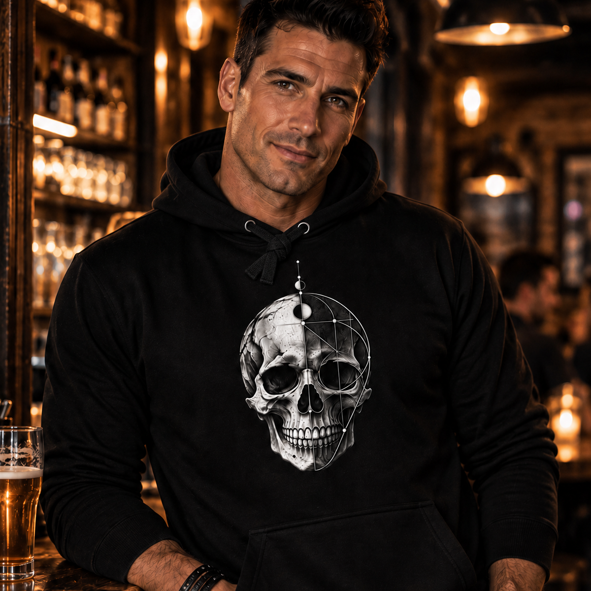 Geometric Skull, Unisex Hoodie