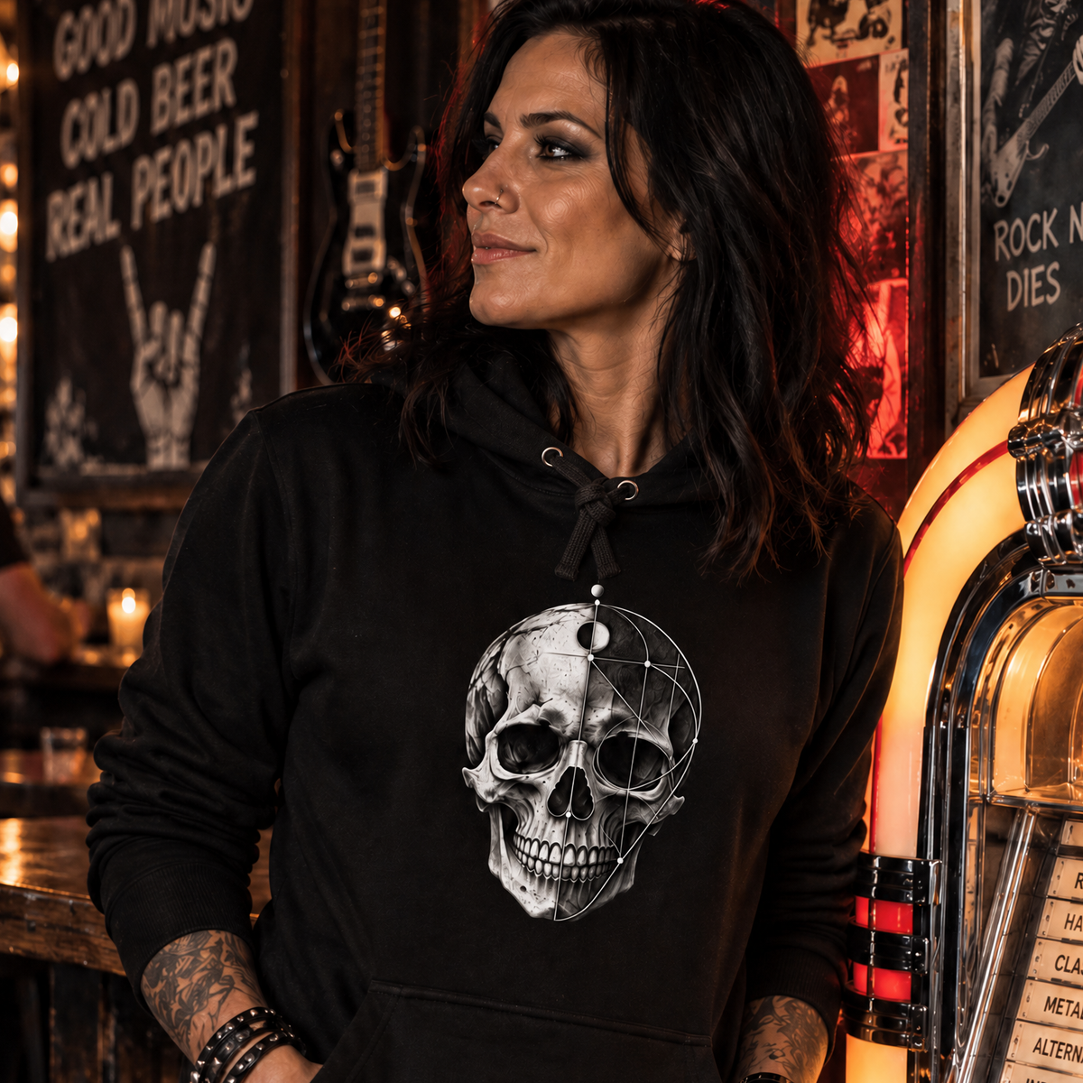 Geometric Skull, Unisex Hoodie