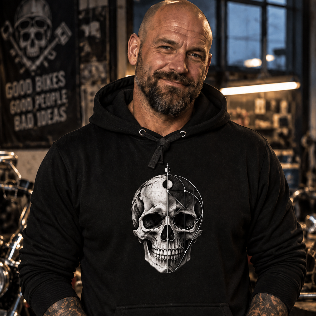 Geometric Skull, Unisex Hoodie