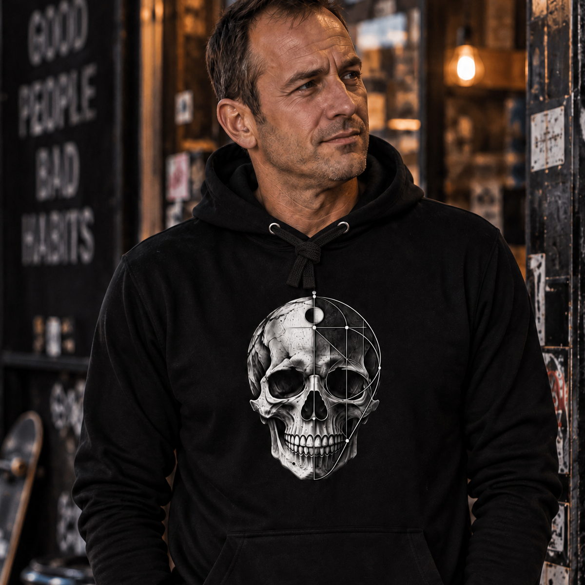 Geometric Skull, Unisex Hoodie