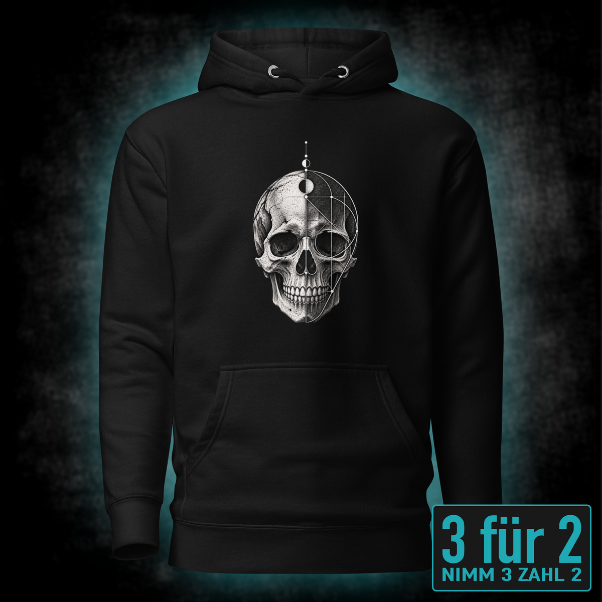 Geometric Skull, Unisex Hoodie