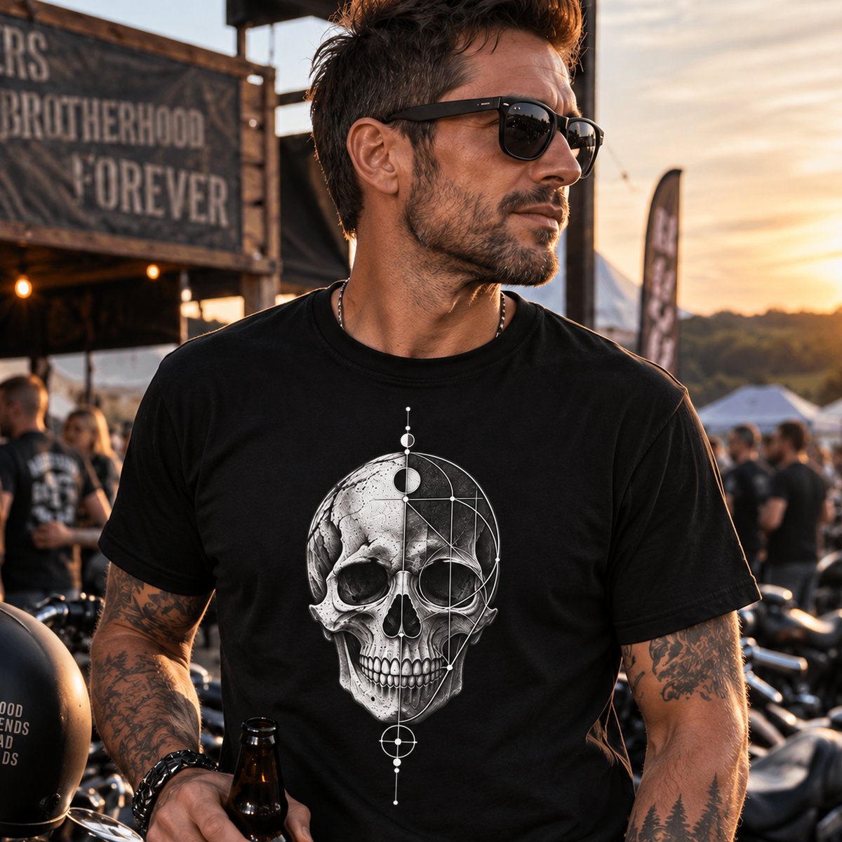 Geometric Skull, Unisex T-Shirt