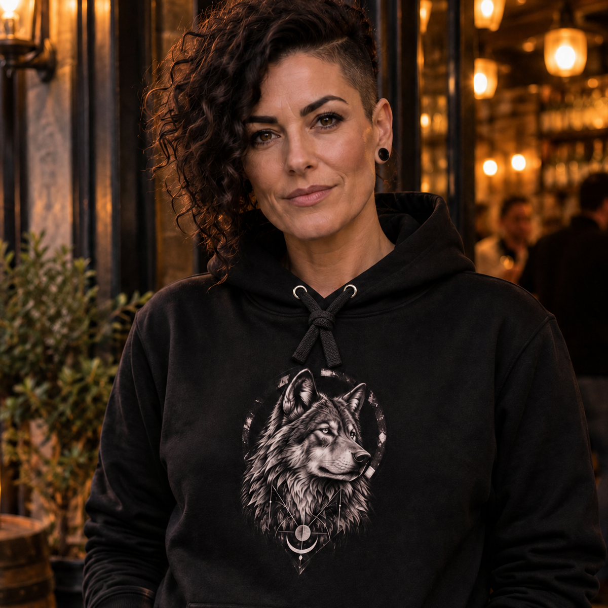 Geometric Wolf, Unisex Hoodie
