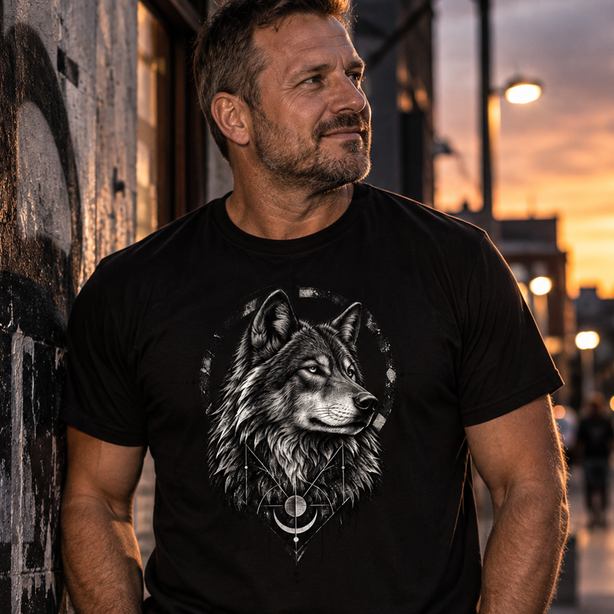 Geometric Wolf, Unisex T-Shirt