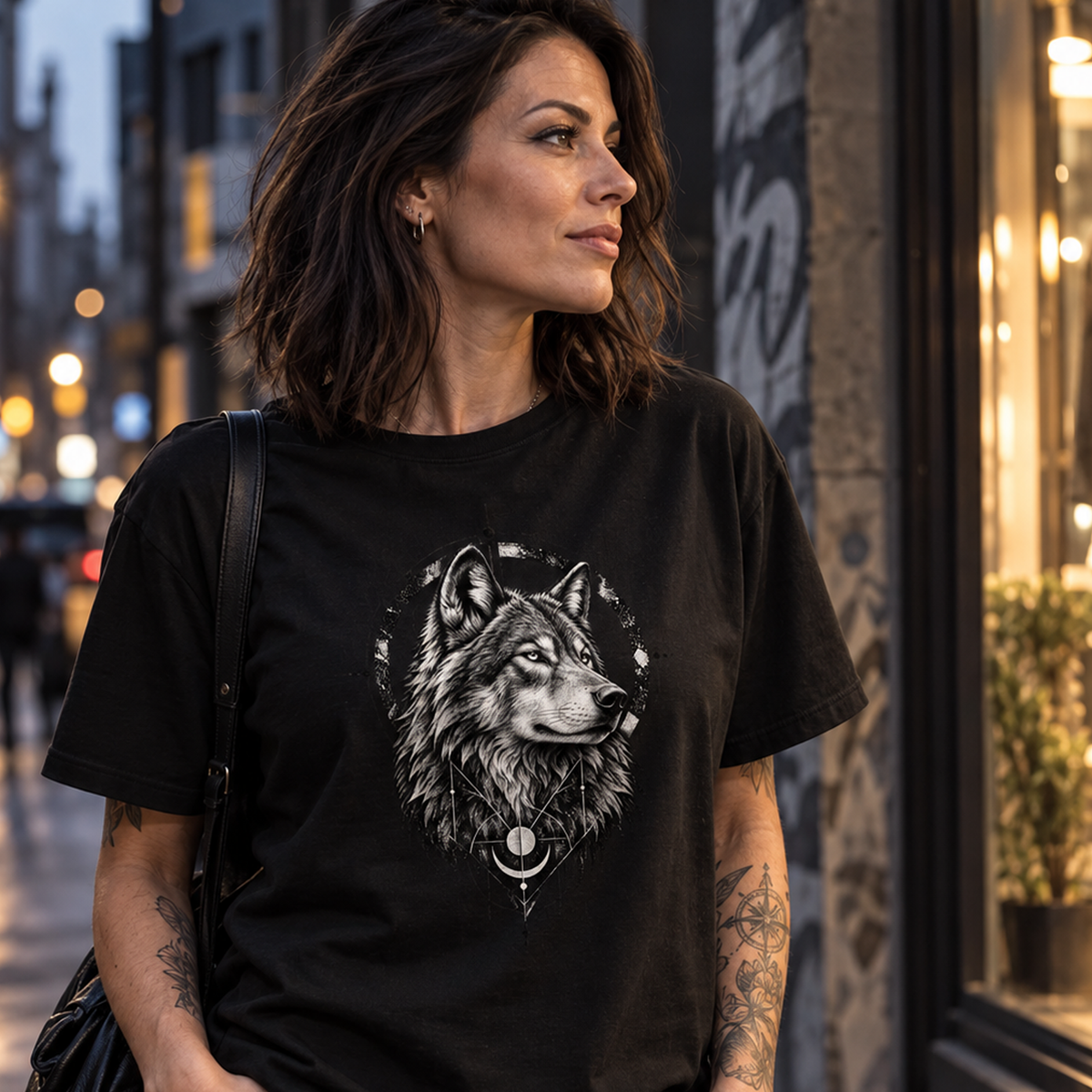 Geometric Wolf, Unisex T-Shirt