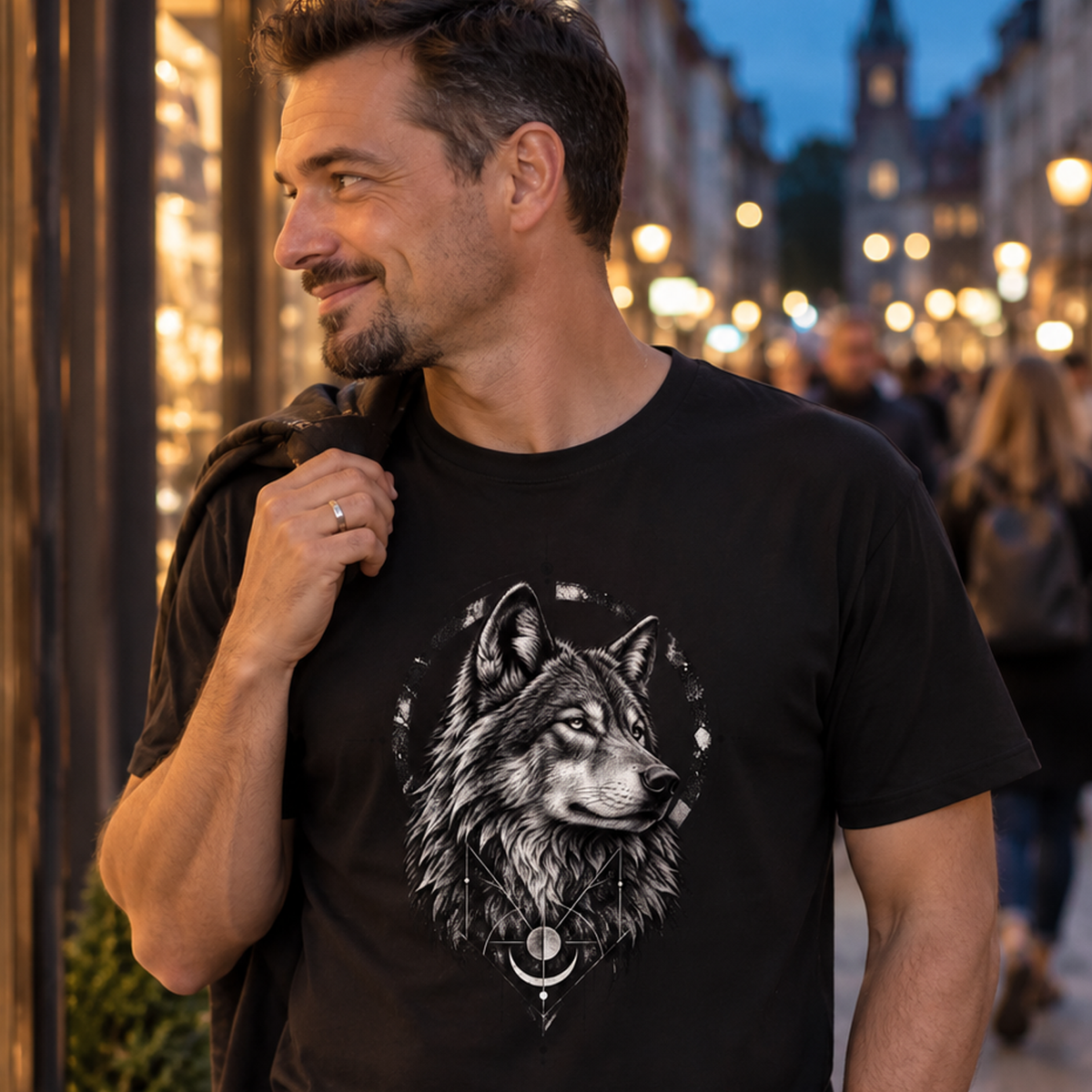 Geometric Wolf, Unisex T-Shirt