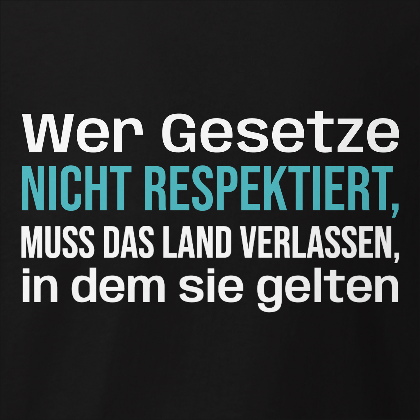 Gesetze respektieren, Unisex Hoodie