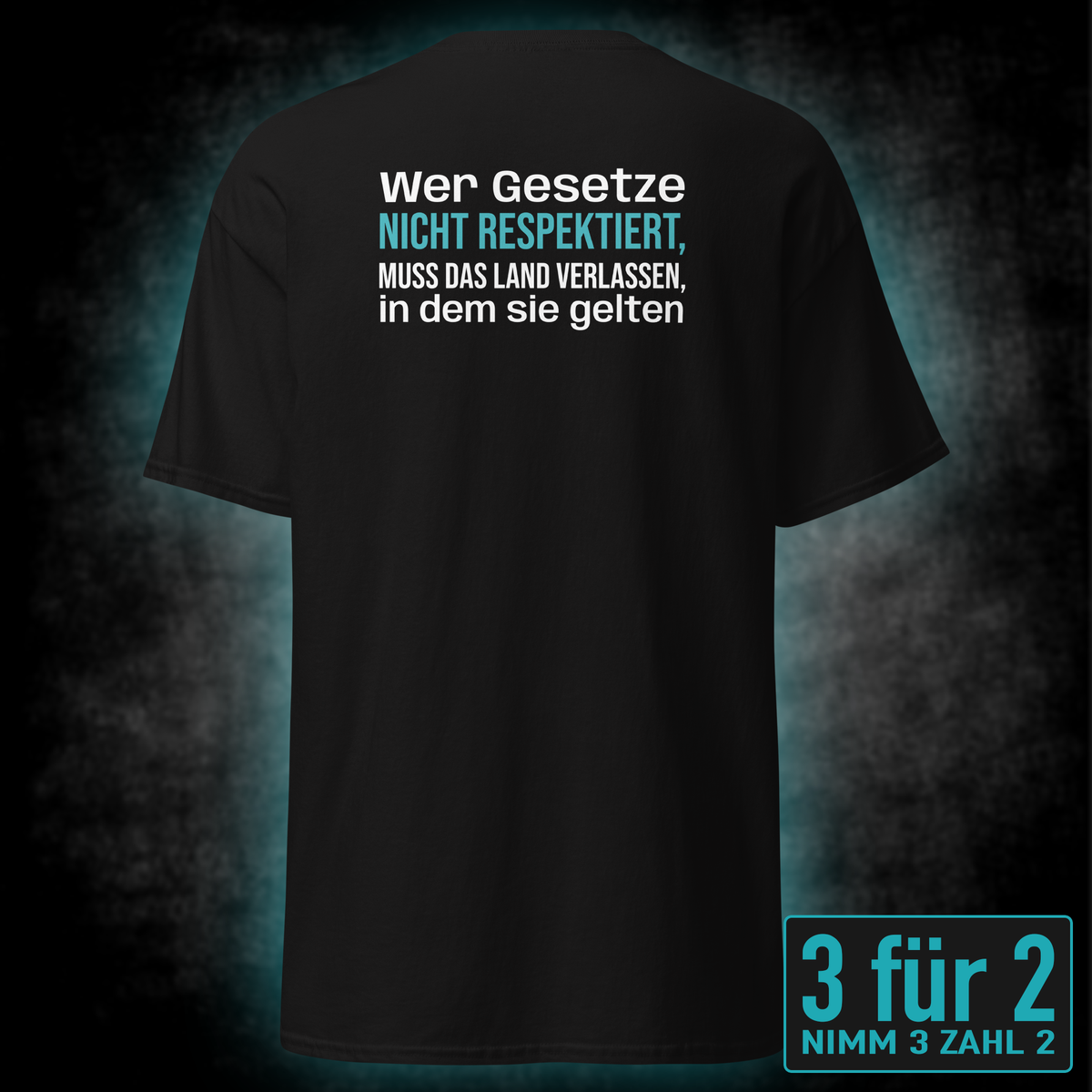 Gesetze respektieren, Unisex T-Shirt Rücken