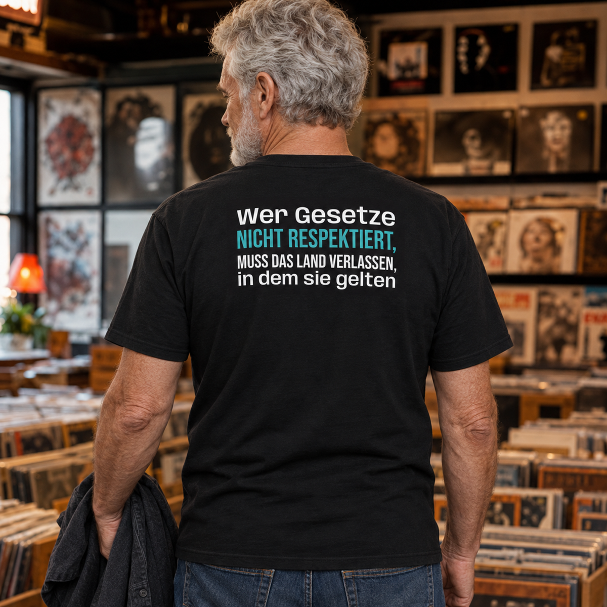 Gesetze respektieren, Unisex T-Shirt Rücken