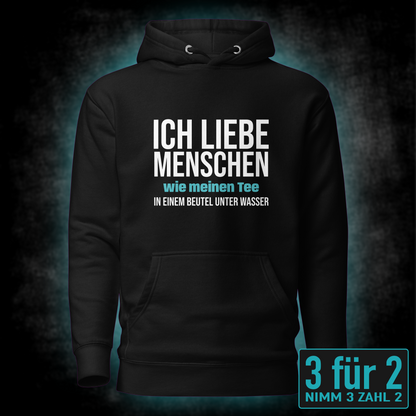 Ich liebe Menschen, Unisex Hoodie