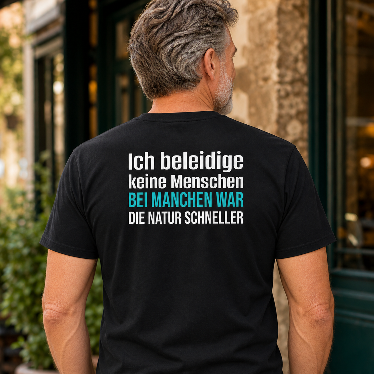 Ich beleidige keine Menschen, Unisex T-Shirt Rücken