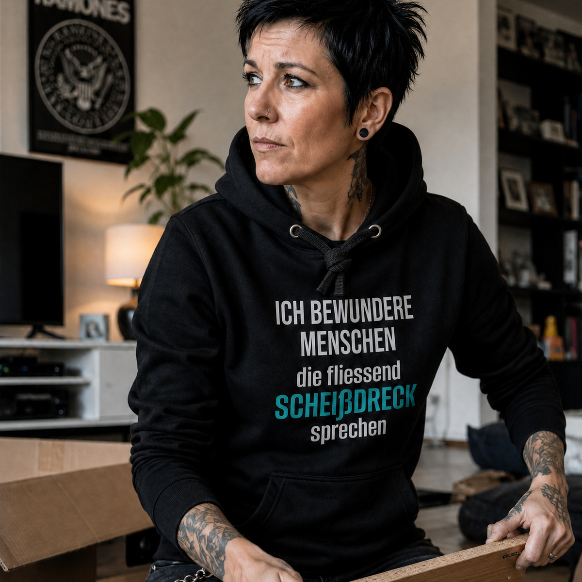 Ich bewundere Menschen, Unisex Hoodie