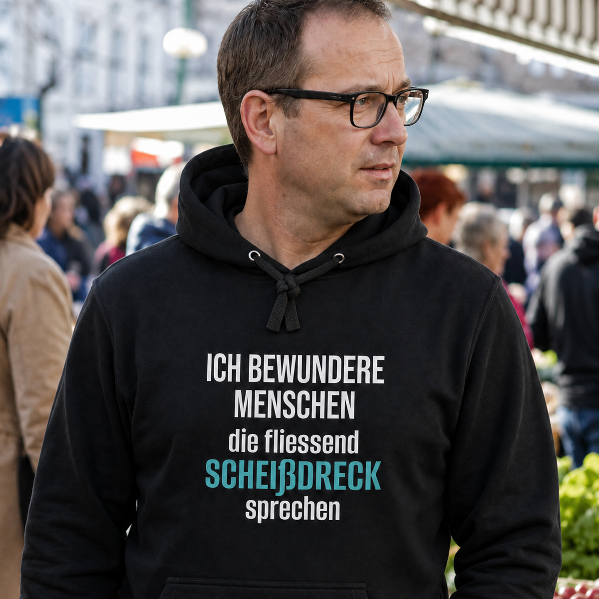 Ich bewundere Menschen, Unisex Hoodie