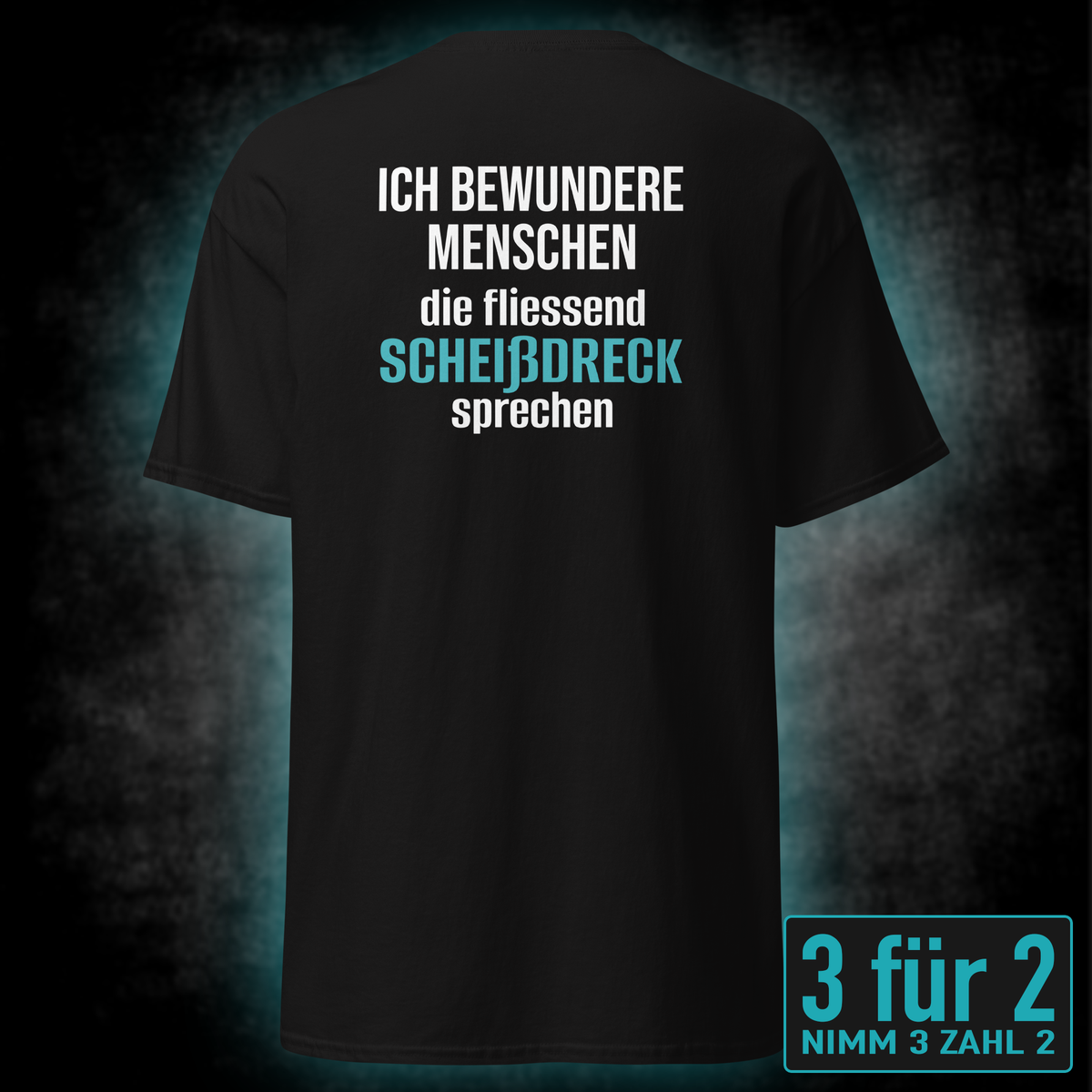 Ich bewundere Menschen, Unisex T-Shirt Rücken