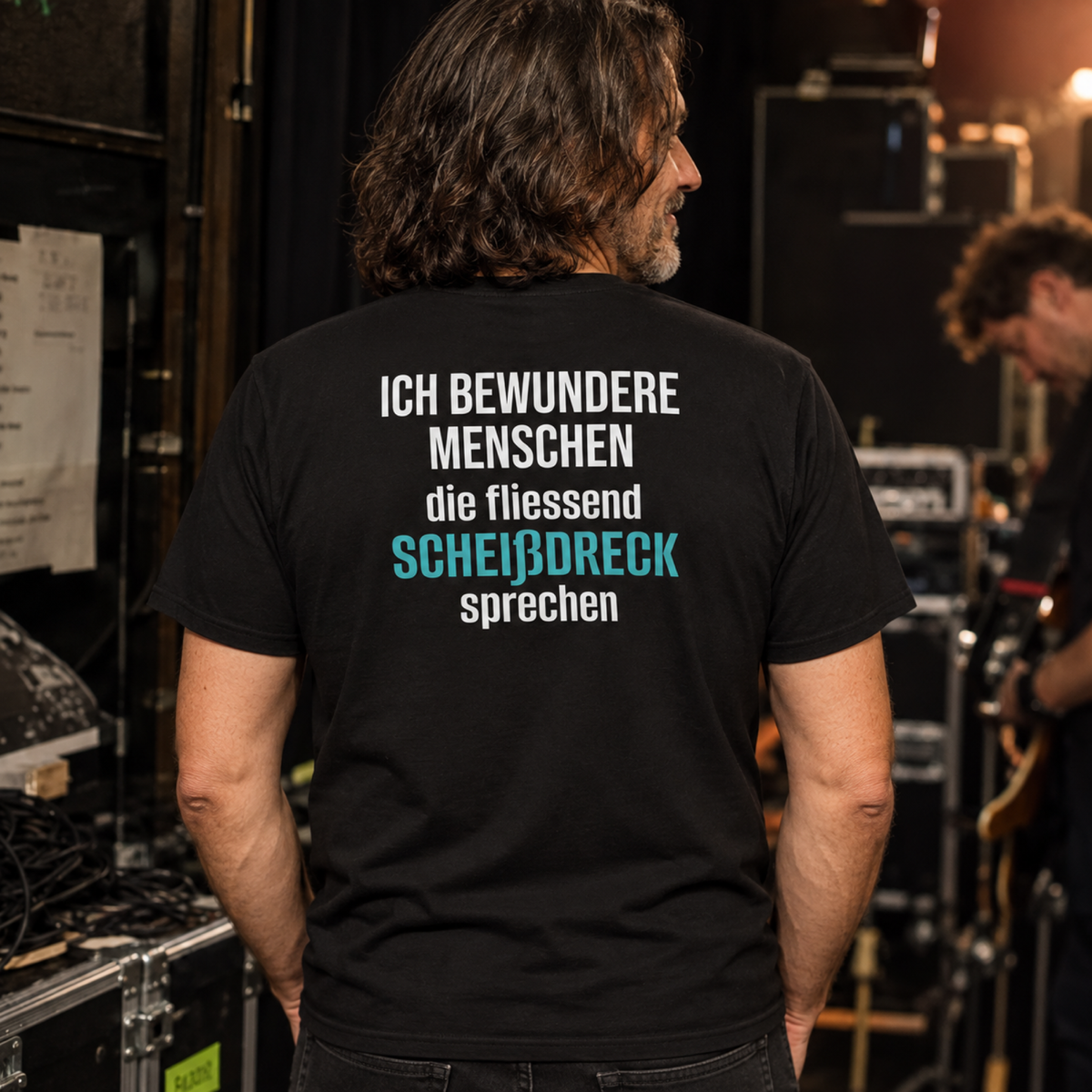 Ich bewundere Menschen, Unisex T-Shirt Rücken